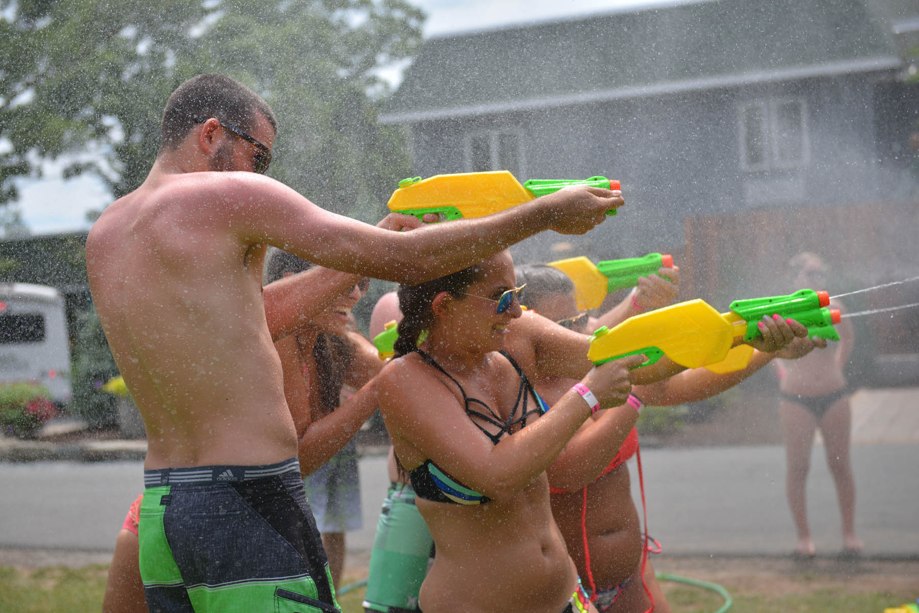 Group with squirt guns.