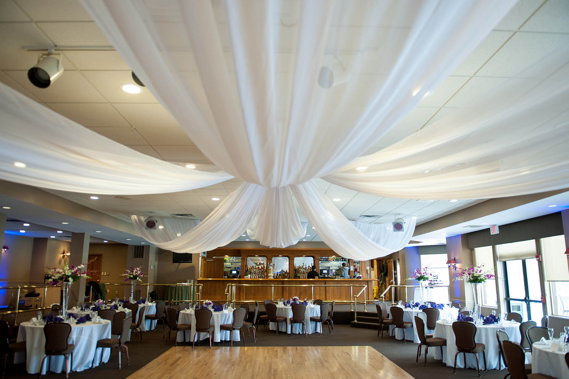 Indoor wedding reception.