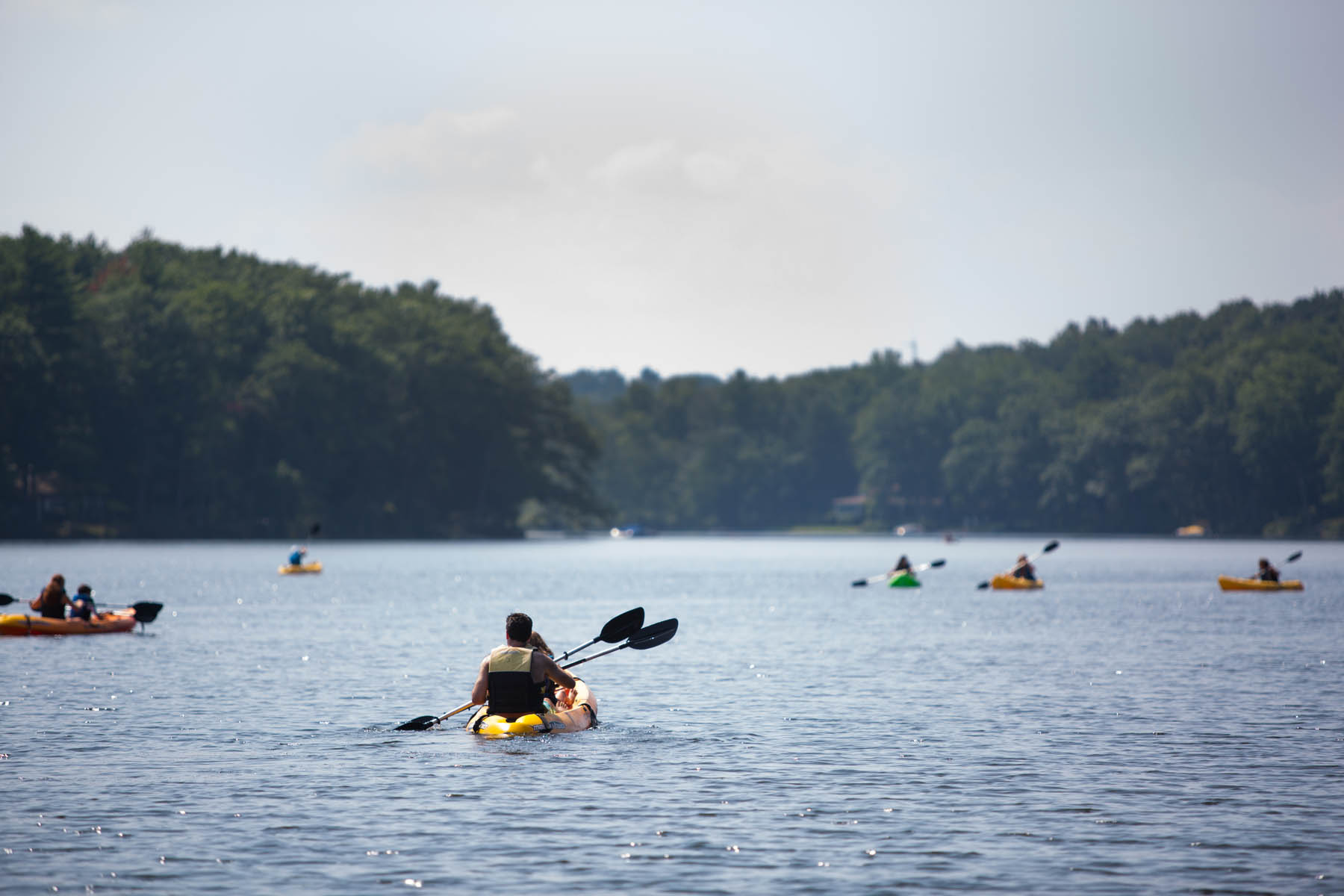 Kayakers on Lake Teedyuskung