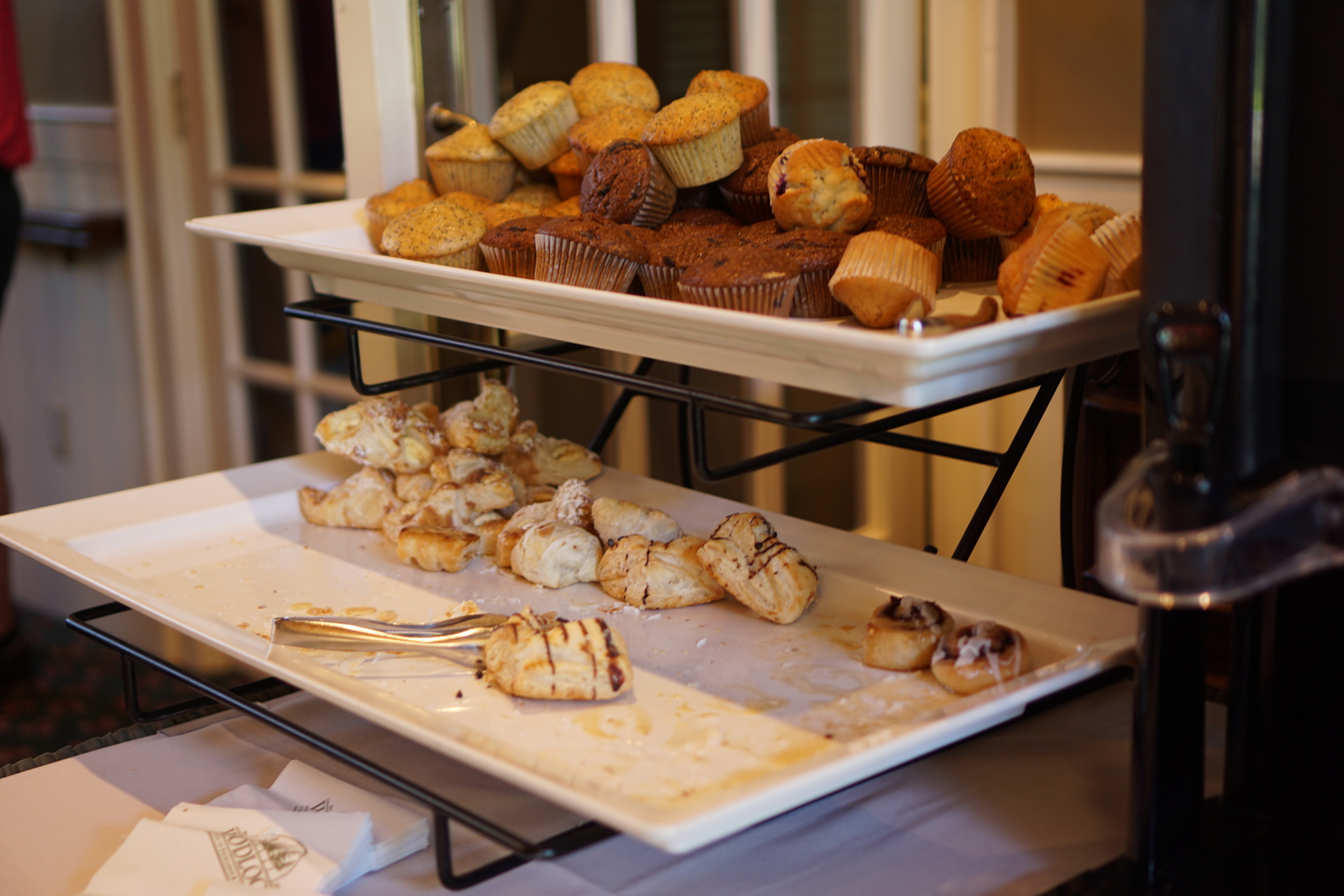 Breakfast pastries and muffins.