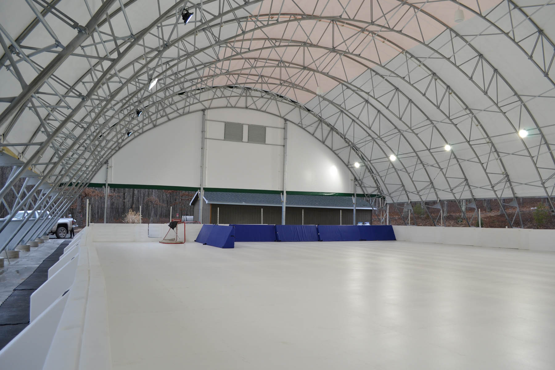 Covered ice rink.