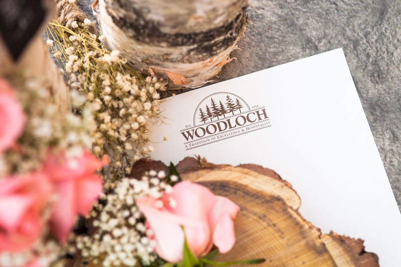Woodloch letterhead and flowers.
