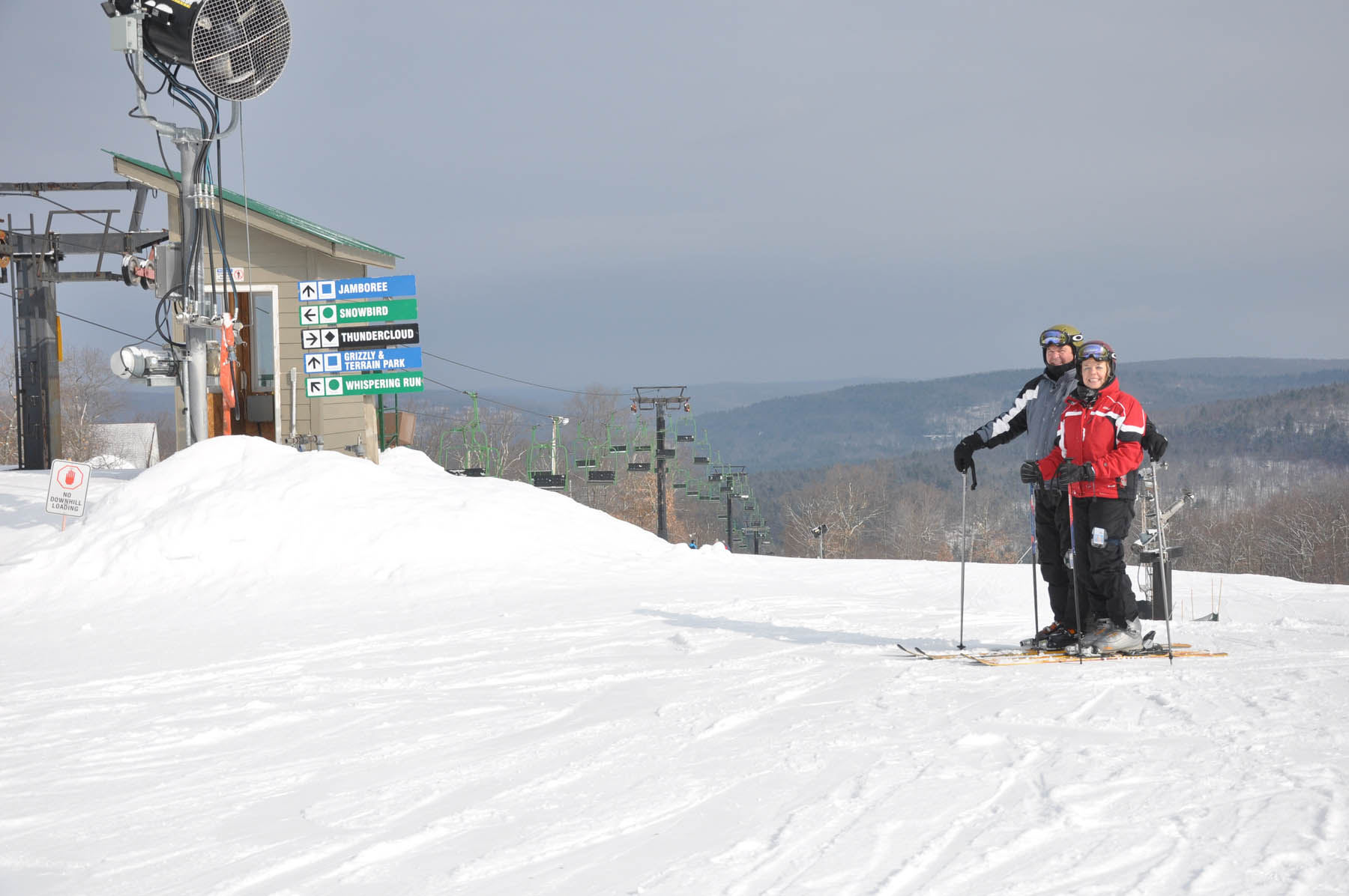 Couple at the top of Bear Hill.