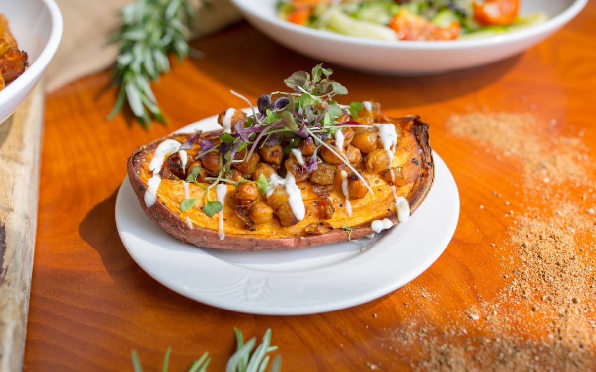 Moroccan Stuffed Sweet Potato.