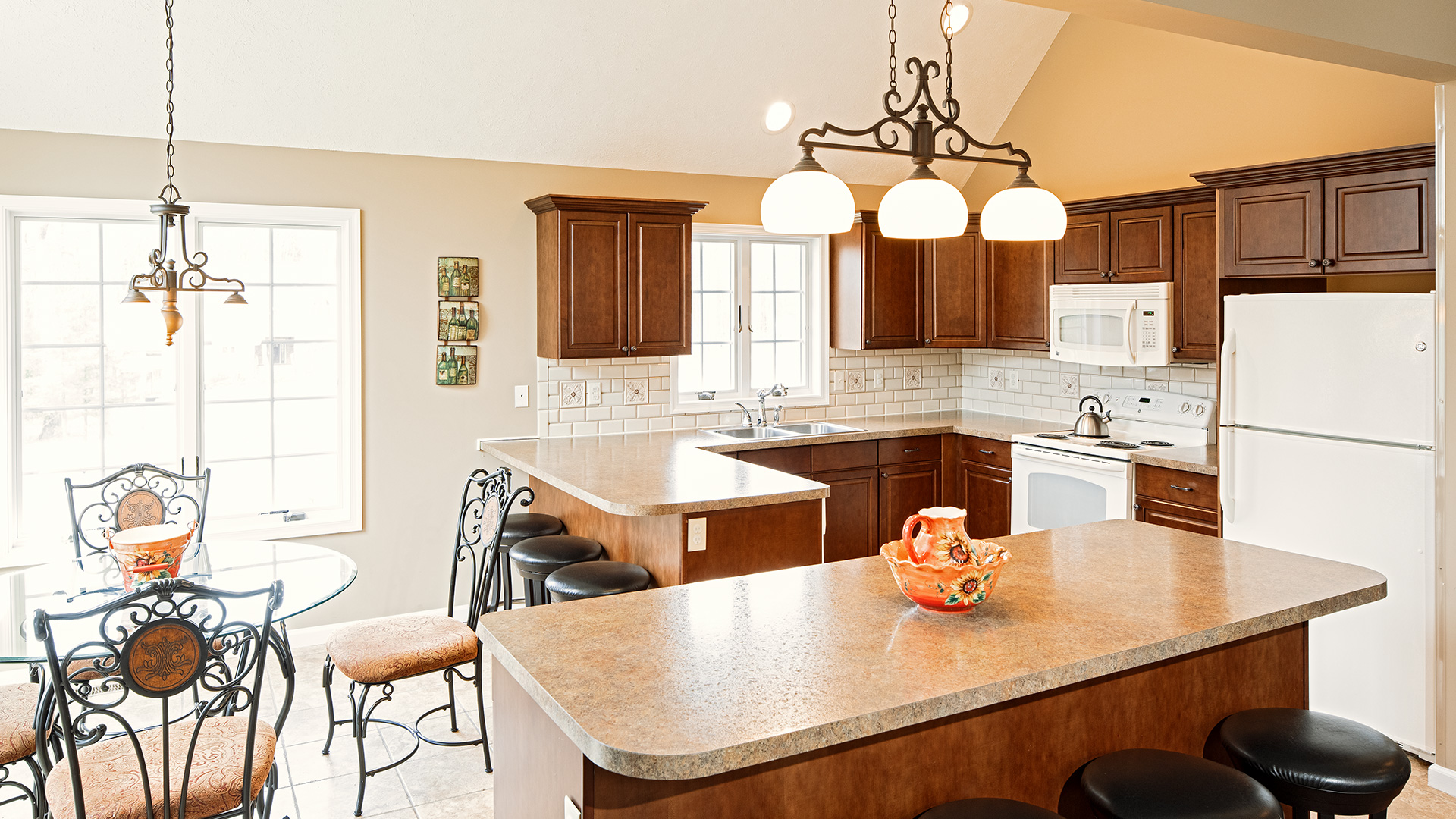 Vacation rental kitchen.