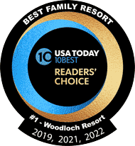 Woodloch Resort named best family resort in American by USA Today 3 years in a row!