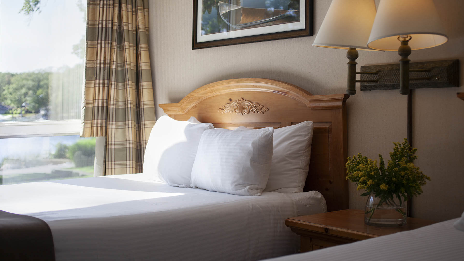 Woodloch guest room with two queen beds.