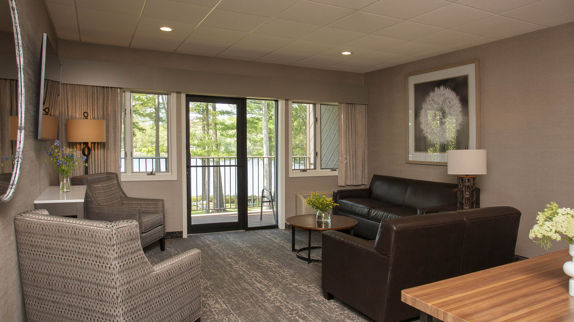 Edgewater Suite with living room.