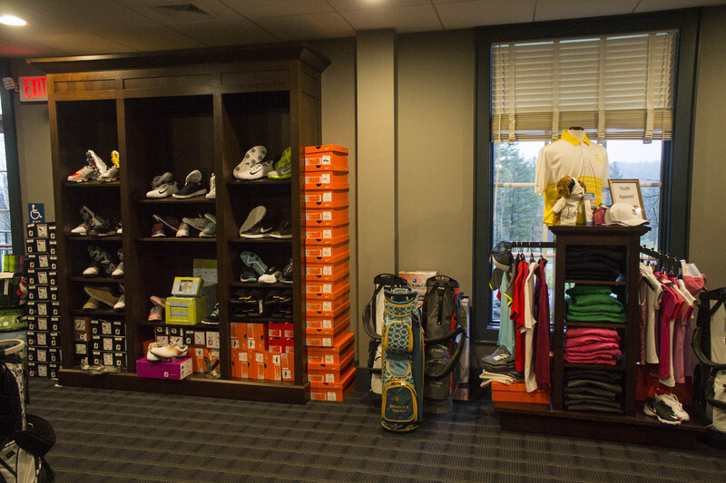 Proshop shoes, bags and shirts.